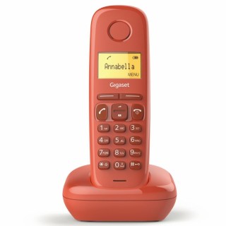 gigaset telefono fijo inalambrico gigaset a170 rojo 50 numeros agenda -  10 tonos