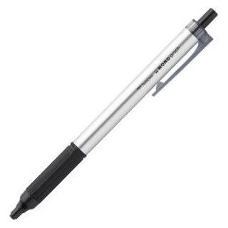 tombow boligrafo mono graph lite tinta aceite baja viscosidad. cuerpo plata. tinta negra. tombow bc-