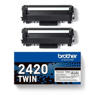 brother pack toner brother tn2420twin negro larga duracion 2uds