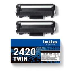 brother pack toner brother tn2420twin negro larga duracion 2uds