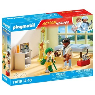 playmobil playmobil action heroes: pediatria con osito de peluche