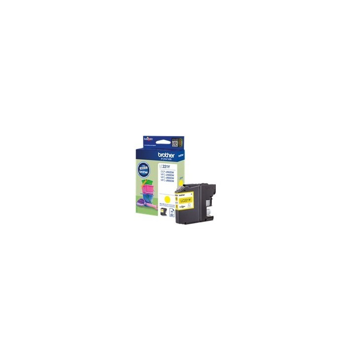 brother cartucho tinta brother lc221y amarillo 260 paginas dcpj562dw -  mfcj480dw -  mfcj680dw