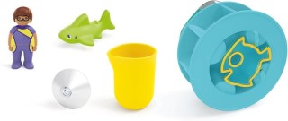 playmobil playmobil junior aqua: rueda de agua con beb? tibur?n