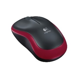 logitech mouse raton logitech m185 optico wireless inalambrico rojo 2.4ghz