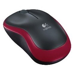 logitech mouse logitech wireless m185 optico rojo  2.4ghz