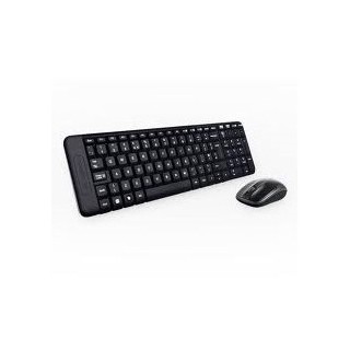 logitech teclado + mouse logitech mk220 optico wireless inalambrico usb negro