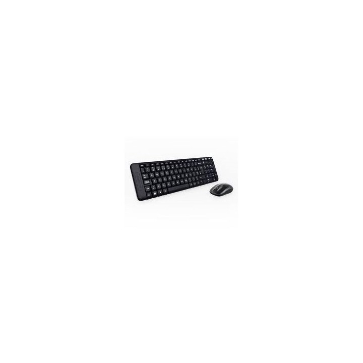 logitech teclado + mouse logitech mk220 optico wireless inalambrico usb negro