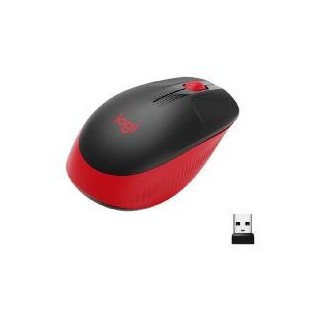 logitech mouse raton logitech m190 full size optico wireless inalambrico rojo