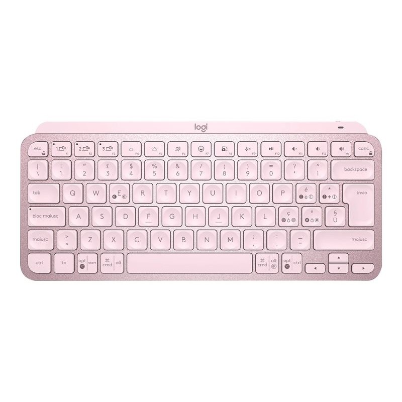 logitech teclado logitech mx keys mini rosa wireless inalambrico
