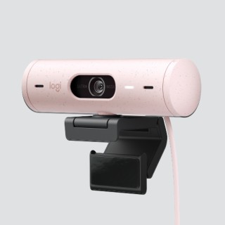 logitech webcam logitech brio 500 rosa full hd -  usb tipo c