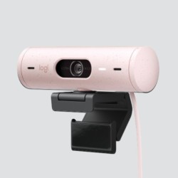 logitech webcam logitech brio 500 rosa full hd -  usb tipo c