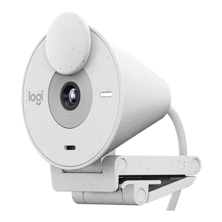 logitech webcam logitech brio 300 blanco crudo full hd -  usb tipo c