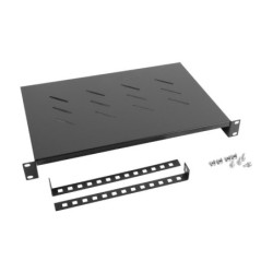 lanberg bandeja fija lanberg 1u 483x300 mm hasta 25kg rack de 19 negro