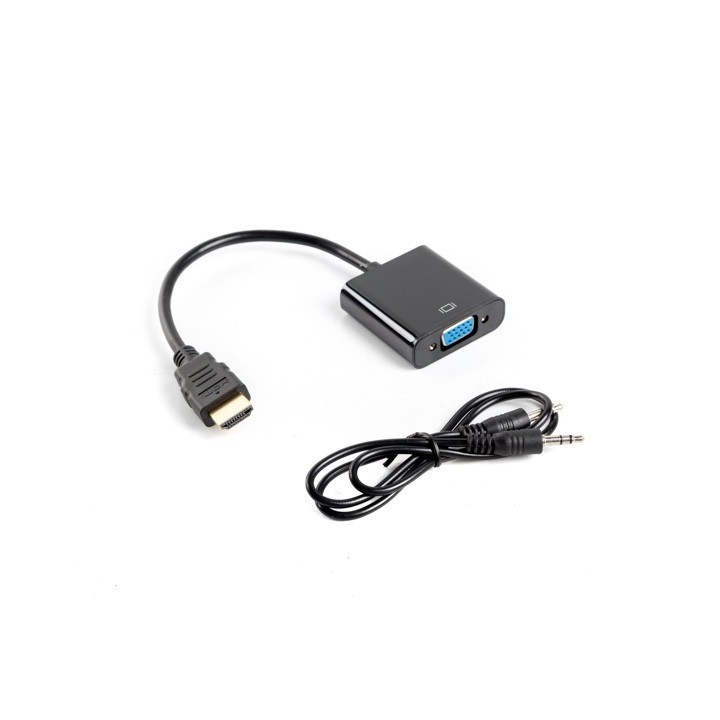 lanberg adaptador lanberg hdmi macho -   vga hembra + minijack 3.5mm hembra 20cm