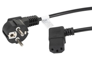 lanberg cable de alimentacion lanberg schuko cee 7 - 7 a iec320 c13 acodado 1.8m