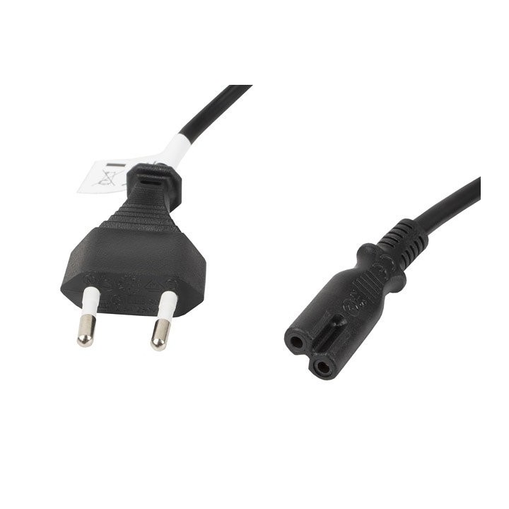 lanberg cable de alimentacion lanberg ocho cee 7 - 16 a iec320 c7 1.8m