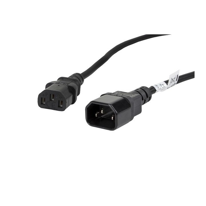 lanberg cable alargador lanberg alimentacion cpu iec320 c13 h - iec320 c14 m vde 1.8m