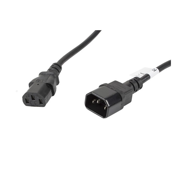 lanberg cable alargador lanberg alimentacion cpu iec320 c13 h -  iec320 c14 m vde 5m