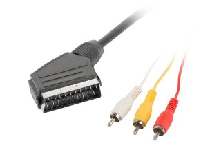lanberg cable euroconector lanberg macho - 3x rca macho 1.8m