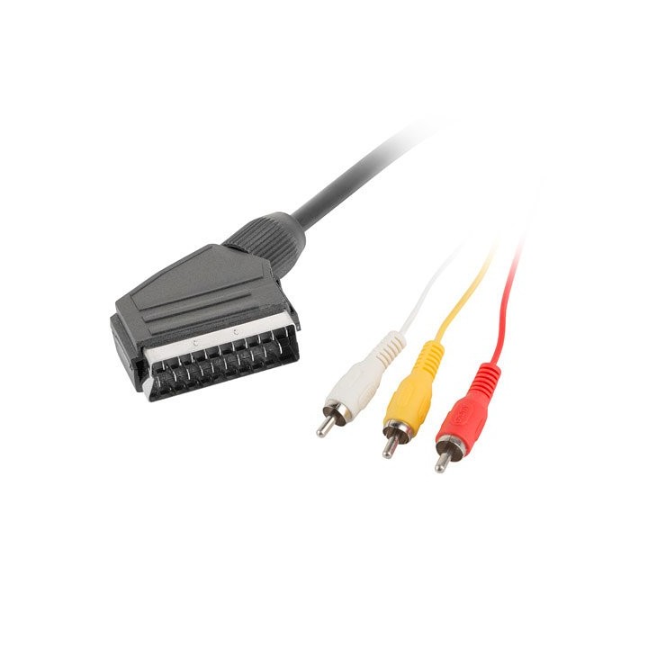 lanberg cable euroconector lanberg macho - 3x rca macho 1.8m