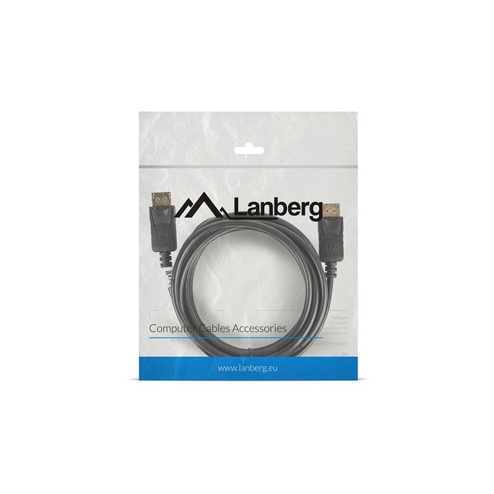 lanberg cable displayport lanberg macho macho 4k 3m negro