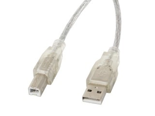 lanberg cable impresora lanberg usb a -  usb b macho - macho ferrita 3m transparente