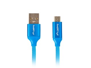 lanberg cable usb lanberg 2.0 macho - micro usb macho quick charge 3.0 1.8m azul
