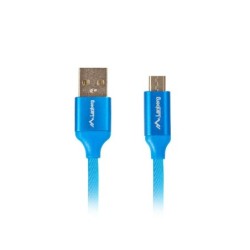 lanberg cable usb lanberg 2.0 macho - micro usb macho quick charge 3.0 1.8m azul