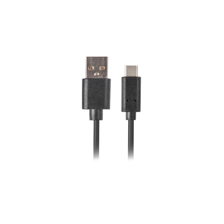 lanberg cable usb lanberg 2.0 macho -  usb tipo c macho quick charge 3.0 0.5m negro
