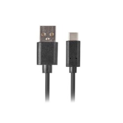 lanberg cable usb lanberg 2.0 macho -  usb tipo c macho quick charge 3.0 1m negro