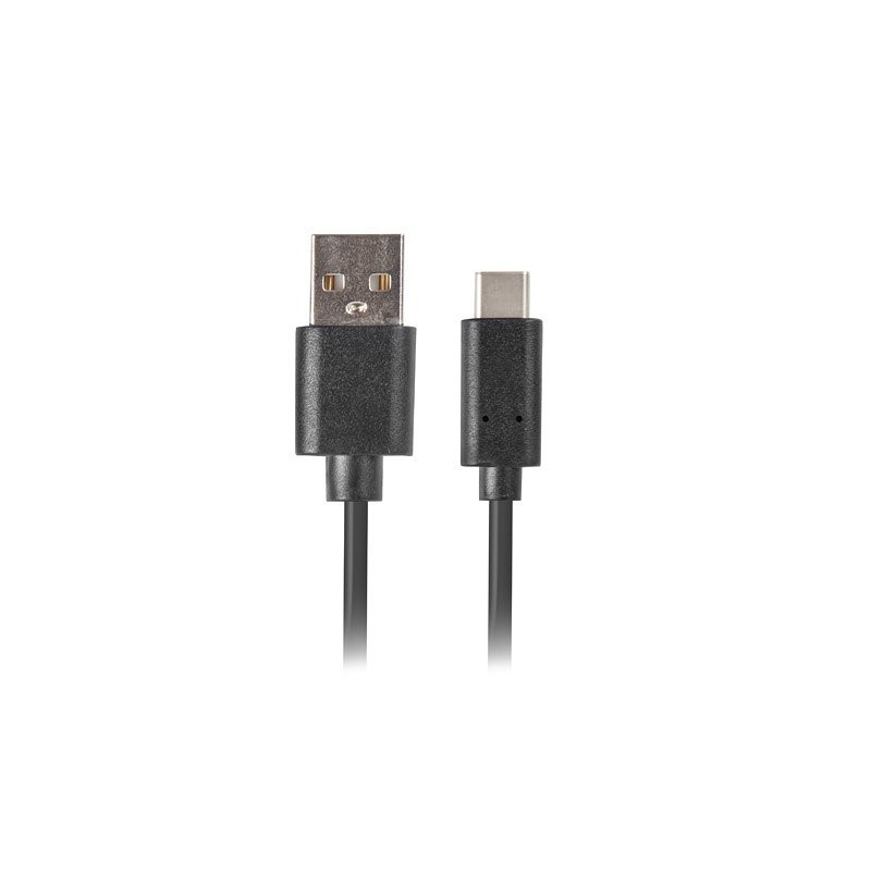 lanberg cable usb lanberg 2.0 macho -  usb tipo c macho quick charge 3.0 1m negro