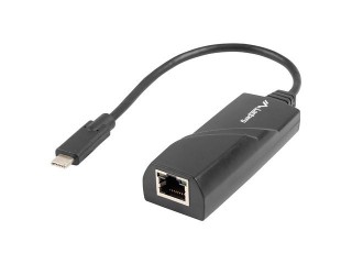 lanberg adaptador lanberg usb tipo c 3.1 macho -  ethernet rj45 hembra -  0.15m