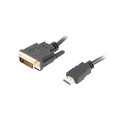 lanberg cable hdmi a dvi 4k lanberg 1.8m - macho -  macho - negro