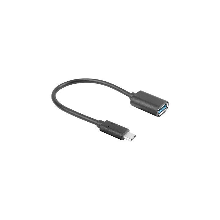 lanberg adaptador usb lanberg usb tipo c m 3.1 a usb tipo a h 15cm otg negro