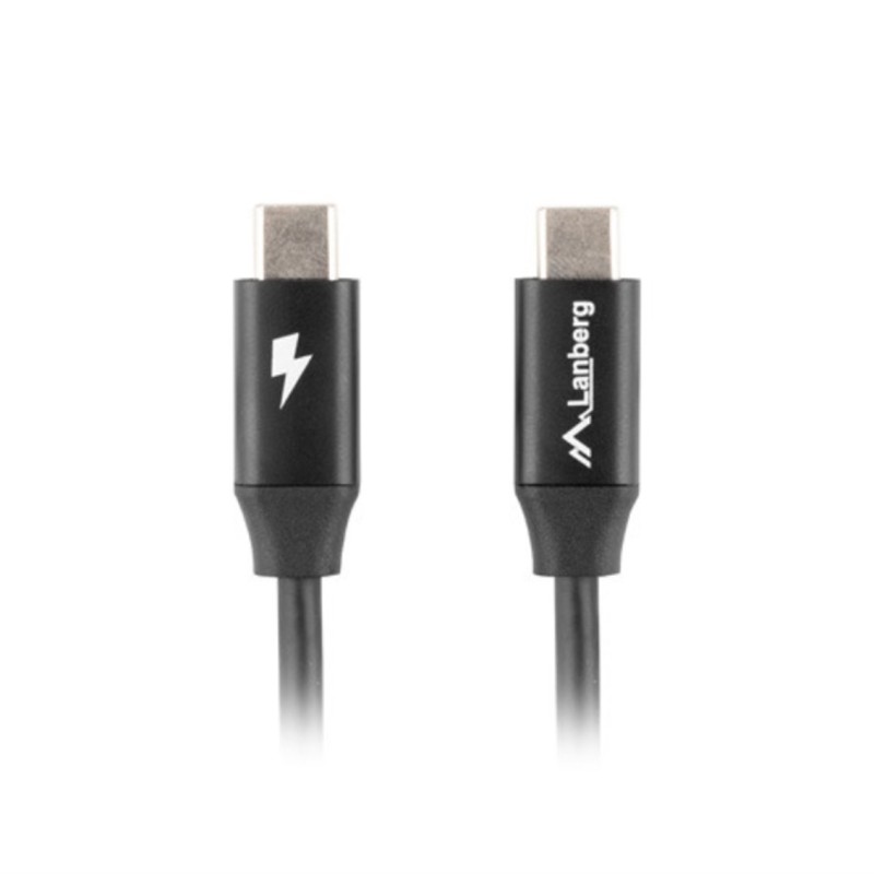 lanberg cable usb tipo c lanberg 1m - macho -  macho - carga rapida - negro