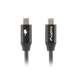 lanberg cable usb tipo c lanberg 1m - macho -  macho - carga rapida - negro