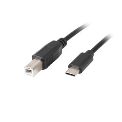 lanberg cable usb lanberg usb tipo c m a usb tipo b m 2.0 ferrita 3m negro