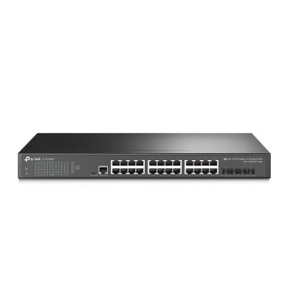 tp - link switch 24 puertos tp - link 10 - 100 - 1000 + 4 sfp 10g + 1 puerto para consola