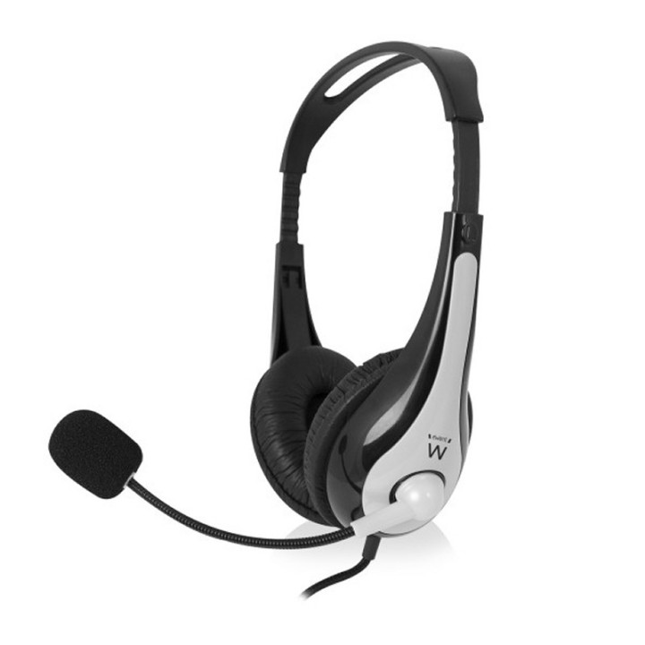 ewent ew3562 auriculares + microfono stereo negro
