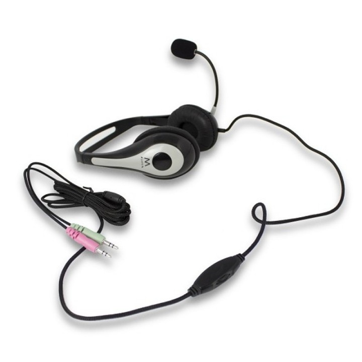 ewent ew3562 auriculares + microfono stereo negro