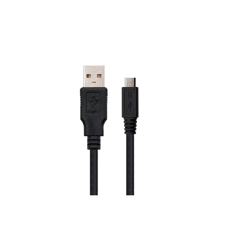 nanocable cable usb tipo a 2.0 a micro usb tipo b nanocable 1.8m negro  macho - macho