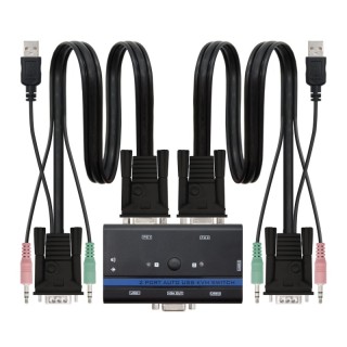 nanocable kvm switch vga usb 1u-2pc+cable