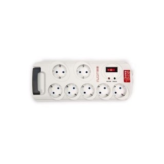 salicru regleta salicru sps.safe 7 7 tomas schuko proteccion infantil interruptor luminoso