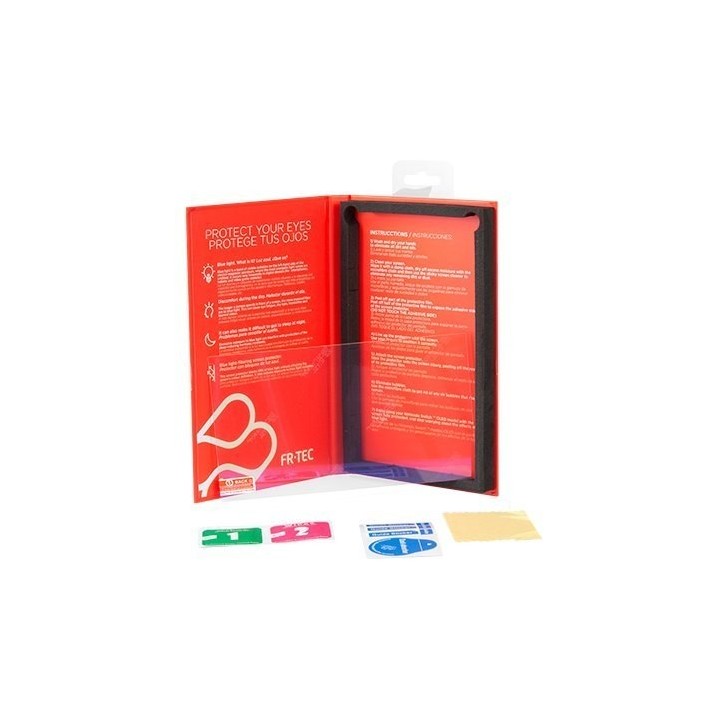 cristal templado fr-tec switch oled anti luz azul bloquea 98% luz azul incluye gamuza