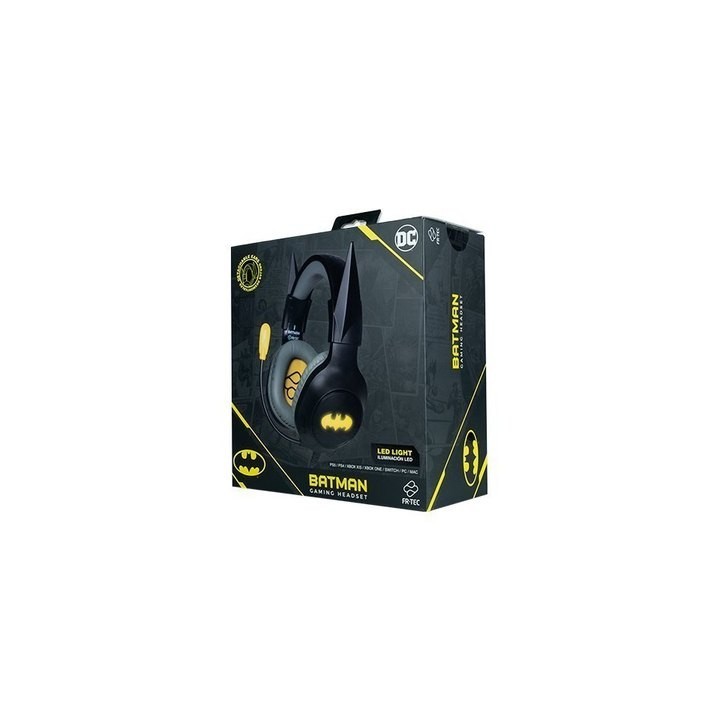 auriculares gaming fr-tec dc batman orejas extraibles altavoz 50mm