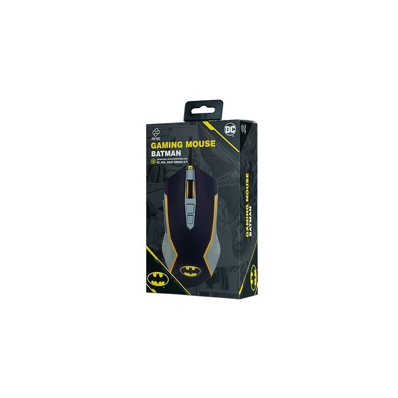 raton gaming fr-tec pc dc batman 8000dpi iluminacion led cable 1,8m