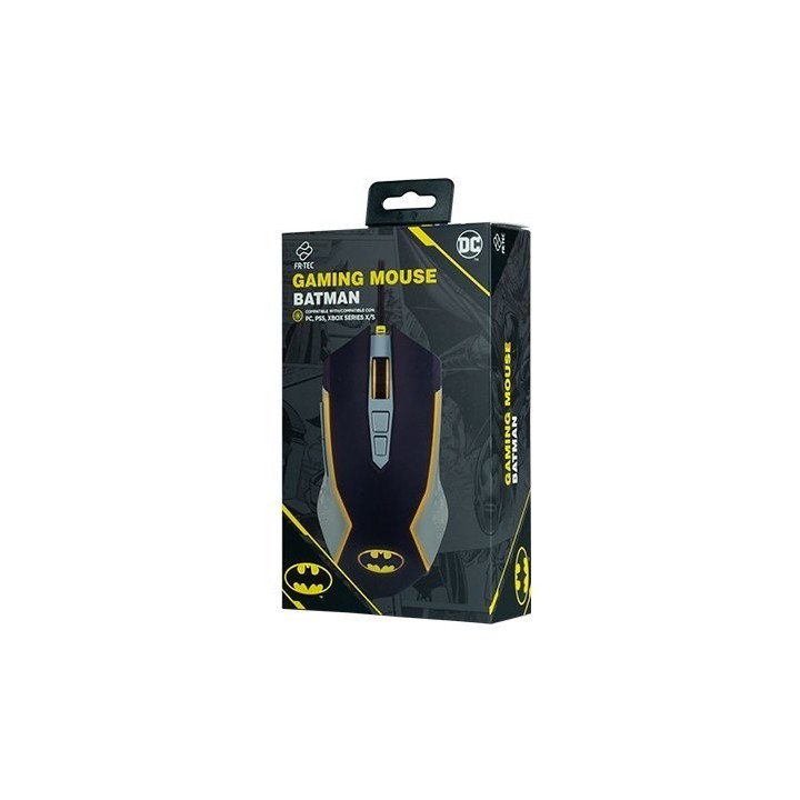 raton gaming fr-tec pc dc batman 8000dpi iluminacion led cable 1,8m
