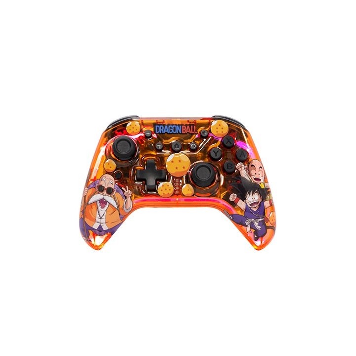 gamepad wireless fr-tec dragon ball kame compatible para switch y pc luz led translucido