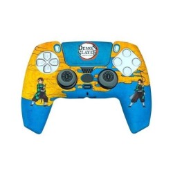kit funda+grips mando ps5 fr-tec demon slayer carcasa rigida grips sticker touchepad
