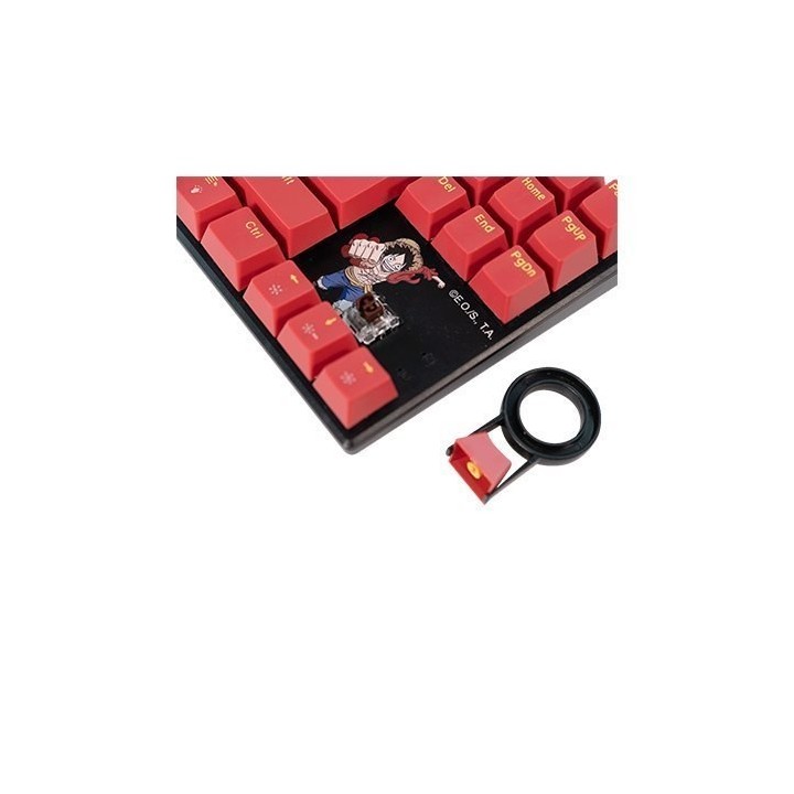teclado mecanico  fr-tec pc one piece luffy switch marron anti-ghosting teclas retroiluminadas